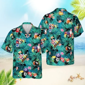 Billards Island Hawaii Shirt, Pool Lovers T-shirt, Aloha Shirt For Mens, Womens