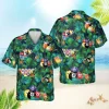Tropical Plants Billards Green Hawaiian Shirt, Gift For Husband, Aloha Shirt For Mens, Womens
