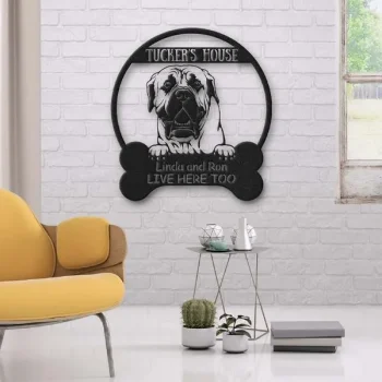 Boerboel Dog Lovers Funny Personalized Metal House Sign Cut Metal Sign