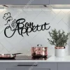 Personalized Bon Appetit Cooking Italian Chef Metal Art, Kitchen Metal Sign