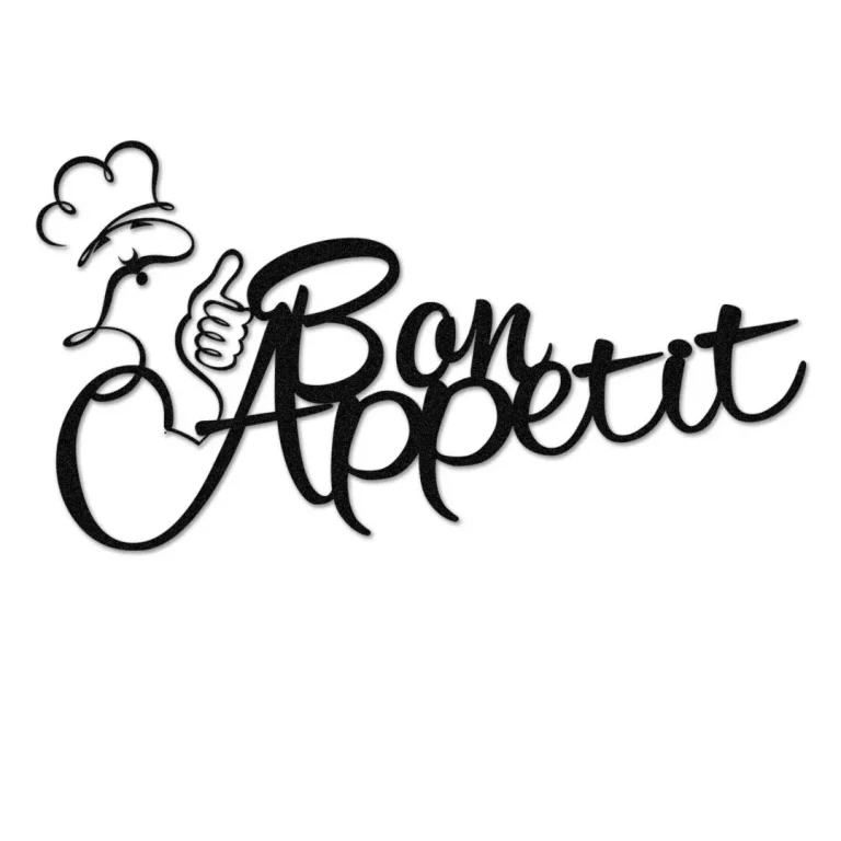 Personalized Bon Appetit Cooking Italian Chef Metal Art, Kitchen Metal Sign