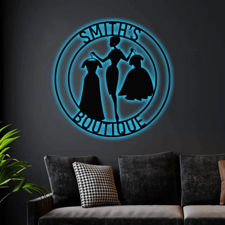Boutique Led Lights Sign, Boutique Business Sign, Fashion Store Sign, Clothing Store Sign, Sign For Business, Metal Sign, Custom Boutique Sign, Sign