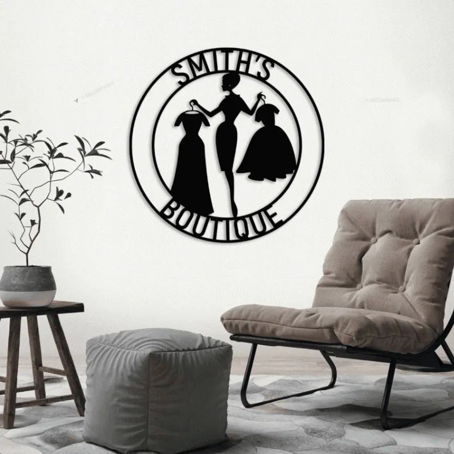 Boutique Led Lights Sign, Boutique Business Sign, Fashion Store Sign, Clothing Store Sign, Sign For Business, Metal Sign, Custom Boutique Sign, Sign