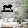 Lion Welcome Metal Sign, Lion Wall Art Decor, Wild Animal Wall Hanging, Metal Wall Art, Modern Home Decor