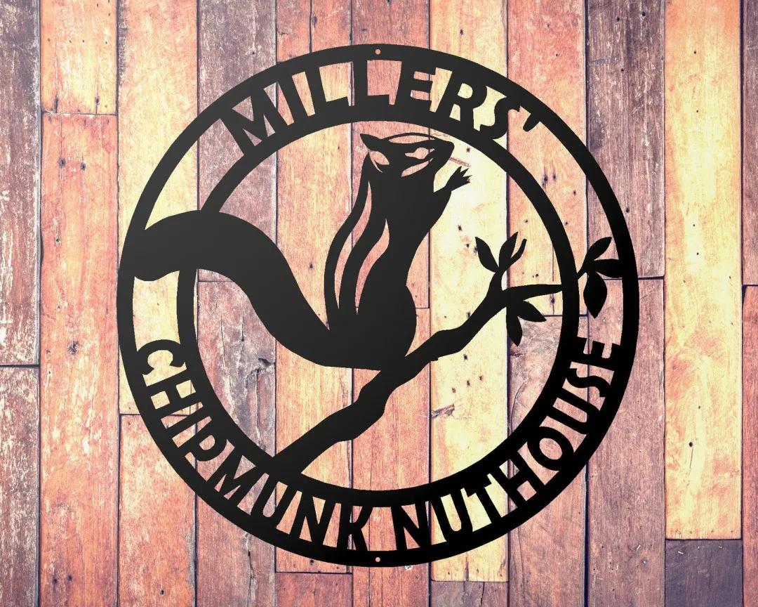 CHIPMUNK_1800x1800_aac1c2f3-80f4-4ec2-b1c5-3506ba222b3a.webp Personalized Chipmunk Name Sign, Metal Sign Wall Decor, Metal Sign Outdoor, Indoor