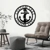 Custom Anchor Sign With Led Lights Monogram Steel Sign Personalize Anchor Monogram Wall Art Nautical Gift Anniversary Gift Home Decor