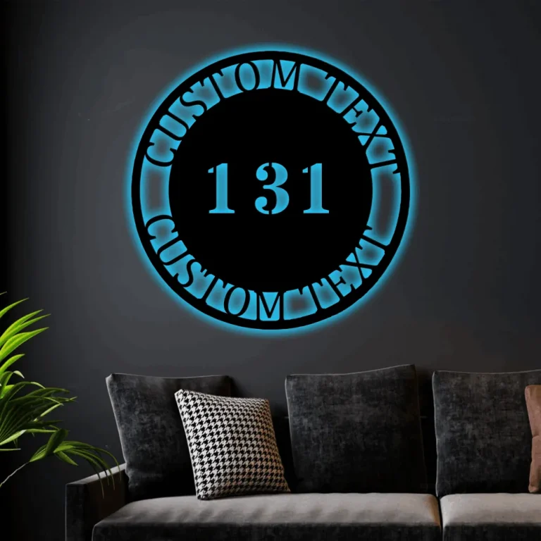 Monograms Led Custom Monogram Sign With Led Lights, Established Sign Personalized ...