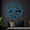 Custom Motorcycle Sign Led Lights Monogram Steel Sign Custom Motorcycle Monogram Wall Art Home Decor Bikers Gift Garage Wall Decor