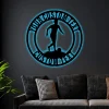 Custom Soccer Sign Led Lights Monogram Steel Sign Personalize Soccer Wall Art Home Decor Sports Room Decor Football Coach Gift Idea