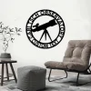 Custom Led Lights, Telescope Sign Monogram Steel Sign, Personalized Telescope Family Name Monogram Wall Decor Astronomy Lovers Gift