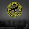 Custom Led Lights, Telescope Sign Monogram Steel Sign, Personalized Telescope Family Name Monogram Wall Decor Astronomy Lovers Gift