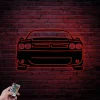 Muscle Car Metal Sign With Led Lights, Garage Wall Decor, Challenger Sign, Gift For Him, Srt Metal Wall Art, Garage Wall Sign, Challenger Gifts Art