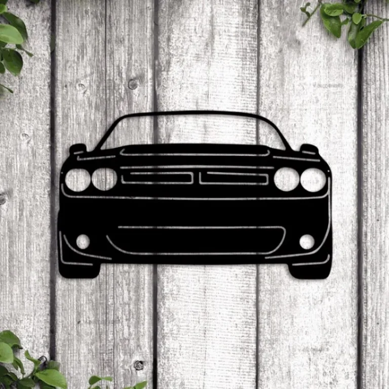 Muscle Car Metal Sign With Led Lights, Garage Wall Decor, Challenger Sign, Gift For Him, Srt Metal Wall Art, Garage Wall Sign, Challenger Gifts Art