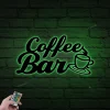 Coffee Bar, Wall Hanging, Metal Coffee Sign With Led Lights, Kitchen Decor, Coffee Bar Sign, Farmhouse Decor, Coffee Lover