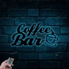 Coffee Bar, Wall Hanging, Metal Coffee Sign With Led Lights, Kitchen Decor, Coffee Bar Sign, Farmhouse Decor, Coffee Lover