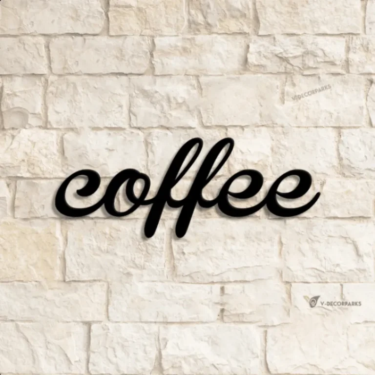 Coffee Script Metal Art Sign Light Up, Coffee Metal Sign Multi Color, Coffee Script Sign Metal, Coffee Home Decor, Led Wall Art, Gift For Coffee Lover