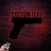 Come And Take It Metal Gun Sign With Led Lights, Armory Sign Gun Room Decor, Gun Room Metal Art