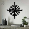 Simple Designed Compass Cut Metal Wall Art, Metal Sign Decoration For Living Room And Front Porch, Wall Hanging Sign