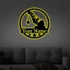 Construction Collection Wrecking Ball With Led Lights, Metal Sign, Art, Wall Decor, Demolition, Company, Truck Metal Sign, Personalized Sign, Wrecking Ball