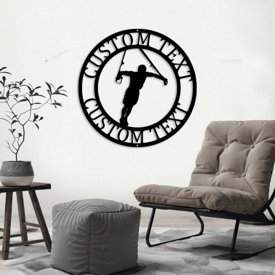 Crossfit Gym Sign Led Lights Monogram Steel Sign, Personalized Crossfit Home Gym Wall Art Decor Workout Monogram Home Wall Art Decor