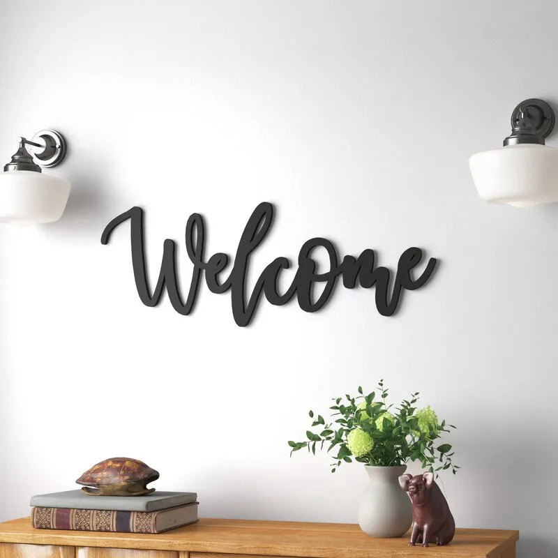 Cursive_Word_Welcome_Sign_Wall_D_C3_A9cor.webp Cursive Word Welcome Metal Sign Wall Decor, Metal Sign Outdoor, Indoor