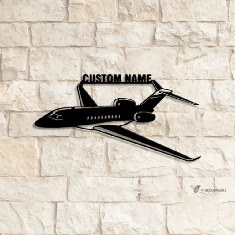 Custom Airplane Metal Wall Art Led Light, Airplane Wall Hanging, Custom Pilot Name Sign, Home Decor, Aircraft Hangar Decoration, Airforce Gift