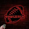 Custom American Football Metal Wall Art Led Light, Personalized Player Lover Sign, Football Wall Decor For Kid Boy Girl, Nursery Decoration