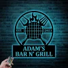 Custom Backyard Bar And Grill With Led Lights, Custom Metal Sign, Personalized Bar & Grill Sign, Personalized Metal Bbq Sign, Outdoor Signs Patio