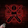 Custom Ball Cricket Bat Metal Wall Art Led Light, Cricket Wall Art, Personalized Cricket Player Name Sign, Home Decor, Man Cave Wall Hanging