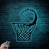 Custom Basketball Metal Wall Art With Led Lights, Personalized Basketball Sign Basketball Signs Basketball Metal Sign Basketball Lover Gift