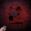 Custom Beach Decor Led Lights, Beach Metal Wall Art, Nautical Decor, Lake House Decor, Summer Beach House Sign, Outdoor Beach Sign, Sunset Metal Art