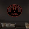 Custom Castle With Led Lights Sign Monogram Steel Sign, Personalized King Of The Castle Monogram Wall Art Decor, Kid Room Name Decor