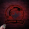 Custom Common Carp Fishing Metal Sign Led Lights, Personalized Fisher Name Sign Home Decor Kid Boy Girl Nursery Decoration Birthday