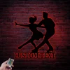 Custom Couple Ice Skaters Metal Sign Led Lights, Personalized Figure Skating Name Sign Decoration Roller Skates Home Decor Valentine Gift