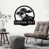 Custom Cow With Led Lights, Farm Sign, Metal Cow Sign, Personalized Cow Metal Name Sign, Metal Sign For Farm, Farmhouse Wall Decor