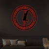 Custom Crossfit With Led Lights Sign Monogram Steel Sign, Personalized Crossfit Gym Wall Decor Workout Home Wall Art Decor Gym Lover Gift