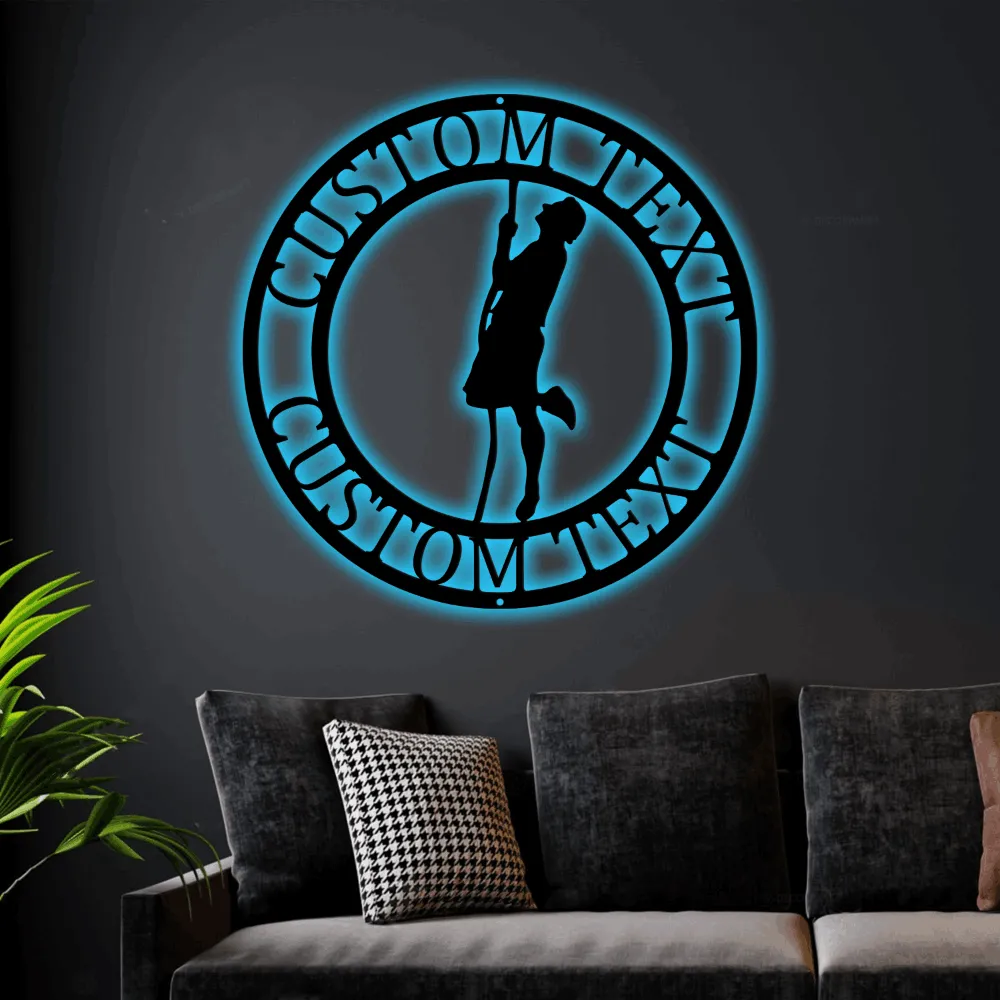 Custom Crossfit With Led Lights Sign Monogram Steel Sign, Personalized Crossfit Gym Wall Decor Workout Home Wall Art Decor Gym Lover Gift