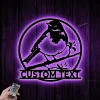 Custom Cute American Robin Metal Wall Art Led Light, European Robin Bird Metal Sign, Personalized Name Sign, Pet Bird Nursery Decoration
