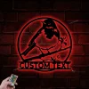 Custom Cute American Robin Metal Wall Art Led Light, European Robin Bird Metal Sign, Personalized Name Sign, Pet Bird Nursery Decoration