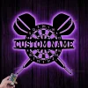 Custom Dartboard Dart Game Metal Wall Art Led Light, Tips Flights Board Gamer Sign, Game Zone Decoration, Man Cave Decor, Gift For Gamers