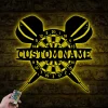 Custom Dartboard Dart Game Metal Wall Art Led Light, Tips Flights Board Gamer Sign, Game Zone Decoration, Man Cave Decor, Gift For Gamers