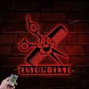 Custom Dog Grooming Hair Salon Metal Wall Art Led Light, Personalized Groomer Name Sign, Pet Grooming Decor, Pet Salon Sign