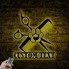 Custom Dog Grooming Hair Salon Metal Wall Art Led Light, Personalized Groomer Name Sign, Pet Grooming Decor, Pet Salon Sign