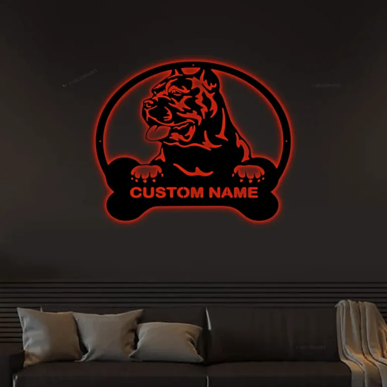 Custom Dog Led Lights Sign, Pet Spot Sign, Dog Name Sign, Personalized Dog Sign, Custom Dog Name Sign, Metal Sign, Dog Lover Gift