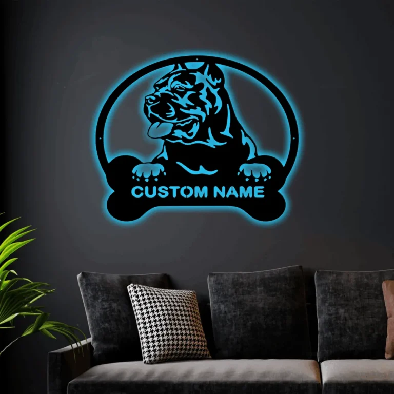 Custom Dog Led Lights Sign, Pet Spot Sign, Dog Name Sign, Personalized Dog Sign, Custom Dog Name Sign, Metal Sign, Dog Lover Gift