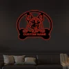 Custom Dog Sign With Led Lights, Pet Spot Sign, Dog Name Sign, Personalized Dog Sign, Custom Dog Name Sign, Metal Sign, Dog Lover Gift, Dog Paw Sign, Breed