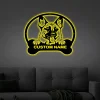 Custom Dog Sign With Led Lights, Pet Spot Sign, Dog Name Sign, Personalized Dog Sign, Custom Dog Name Sign, Metal Sign, Dog Lover Gift, Dog Paw Sign, Breed