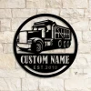 Custom Drump Truck Driver Metal Wall Art Led Light, Personalized Trucker Name Sign, 18 Wheeler Metal Sign, Gifft For Truck Driver, Father's Day Gift