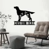 Custom Floral Irish Setter Metal Sign Led Lights, Personalized Flower Dog Lover Name Sign Home Decor Pet Animal Decoration Xmas Birthday