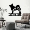Custom Floral Schipperke Metal Sign Led Lights, Personalized Flower Dog Lover Name Sign Home Decor Pet Animal Decoration Xmas Birthday